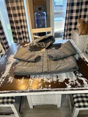 The North Face Men's M Baltic Down Puffer Ho Jacket Smoked Pearl XXL